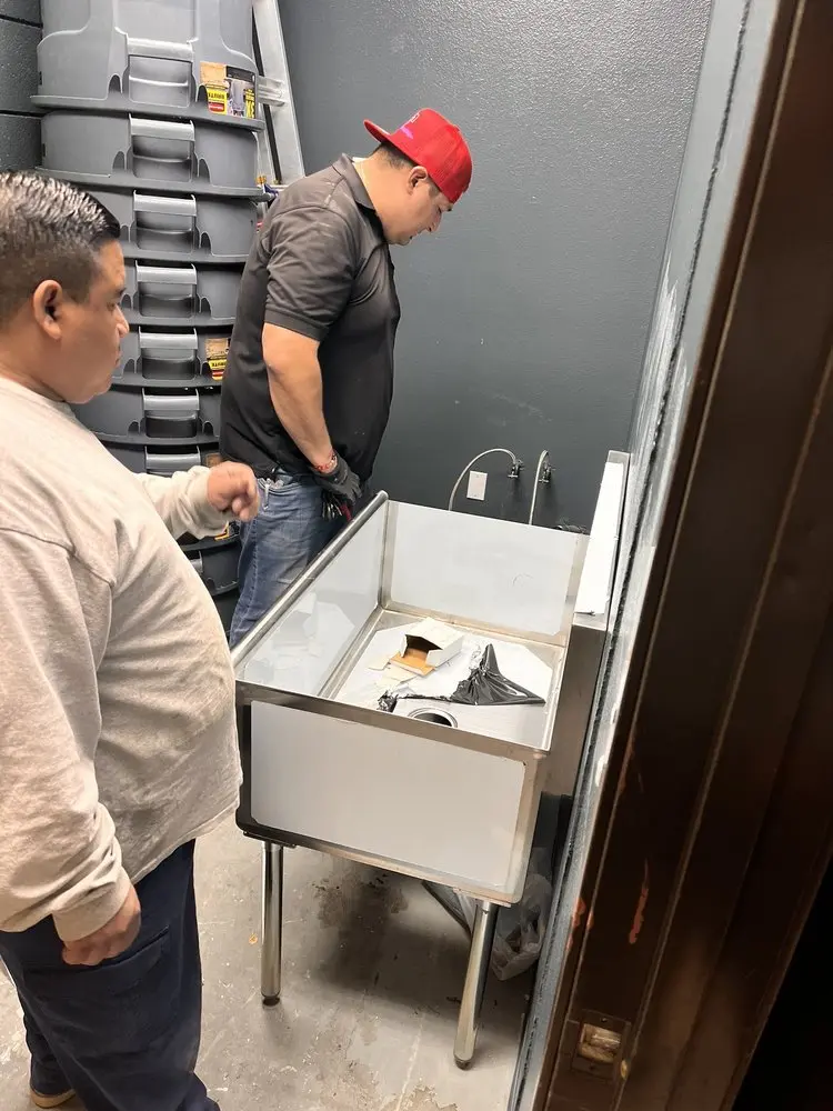 Commercial plumbing and sink installation in Marvin