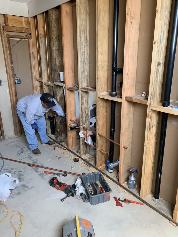 Commercial rough-in plumbing for Gas Line Repair in Marvin